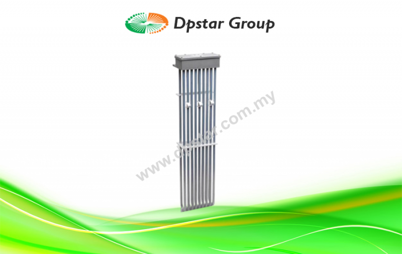 9HX Style Fluoropolymer Heater | Heating Elements 3 Phase Over the Side