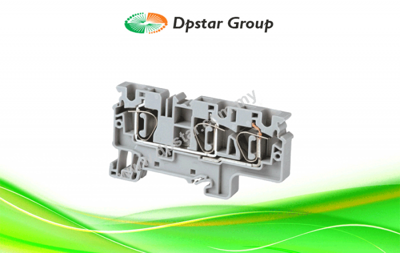 Spring Clamp Terminal Blocks - Top Entry Terminal Blocks - Multiple Connection - Connectwell CX10/3