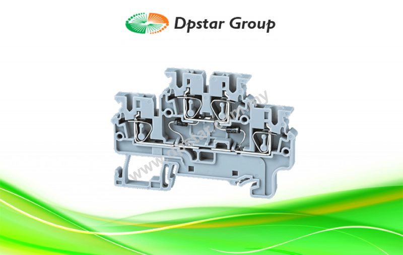 Spring Clamp Terminal Blocks - Top Entry Terminal Blocks - Electronic Component - Connectwell CXDL2.5(E)DD2