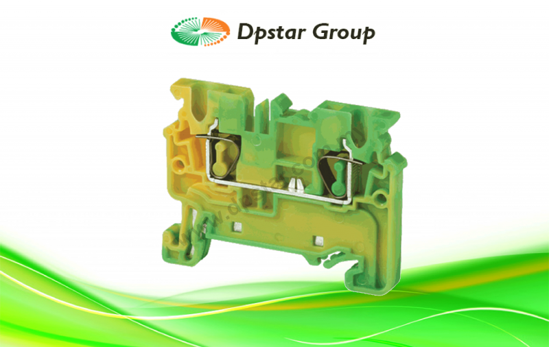 Spring Clamp Terminal Blocks - Top Entry Terminal Blocks - Grounding - Connectwell CXG2.5