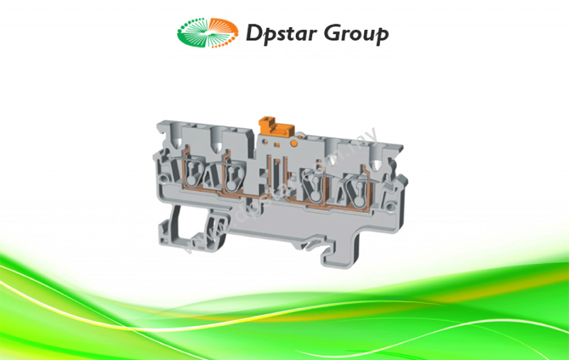 Spring Clamp Terminal Blocks - Top Entry Terminal Blocks - Disconnect & Test - Connectwell CXK2.5/4