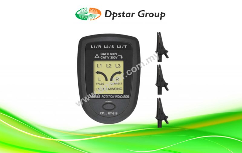 3 Phase & Motor Rotation Tester LCD Display – Lutron RT-616