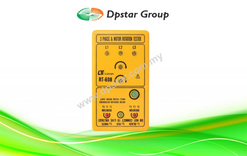 3 Phase & Motor Rotation Tester – Lutron RT-608