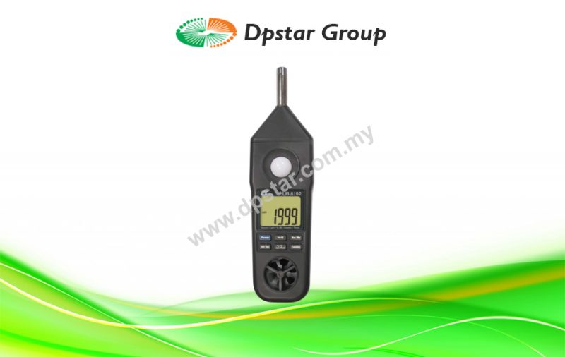 5 in 1 Meter | Anemometer, Humidity meter, Light Meter, Thermometer, Sound level meter - Lutron LM-8102