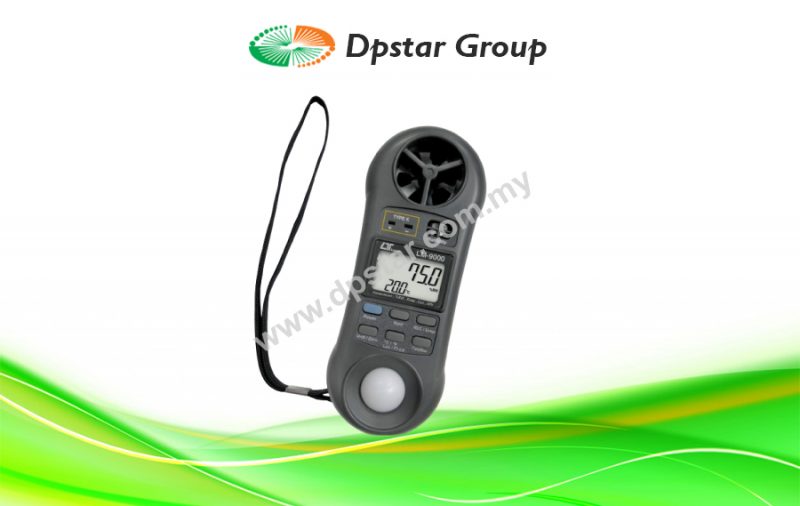 7 IN 1 | Anemometer, Air Flow, Humidity/Temperature Meter Dew Point, Light Meter, Barometer, Type K Thermometer - Lutron LM-9000