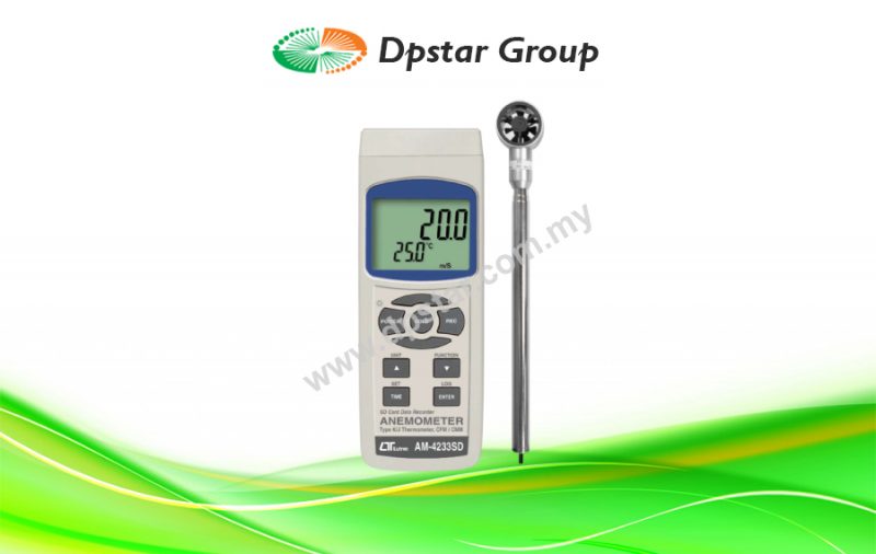 Anemometer + Type K/J Temperature - Lutron AM-4233SD