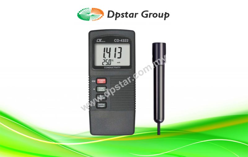 Conductivity Meter, ATC, Two Displays - Lutron CD-4322