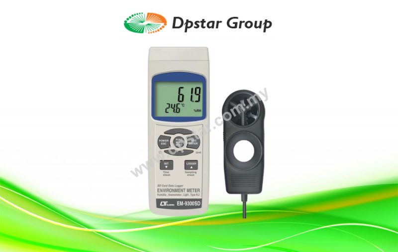 Environment Meter + SD Card Real Time Data Recorder- Lutron EM-9300SD