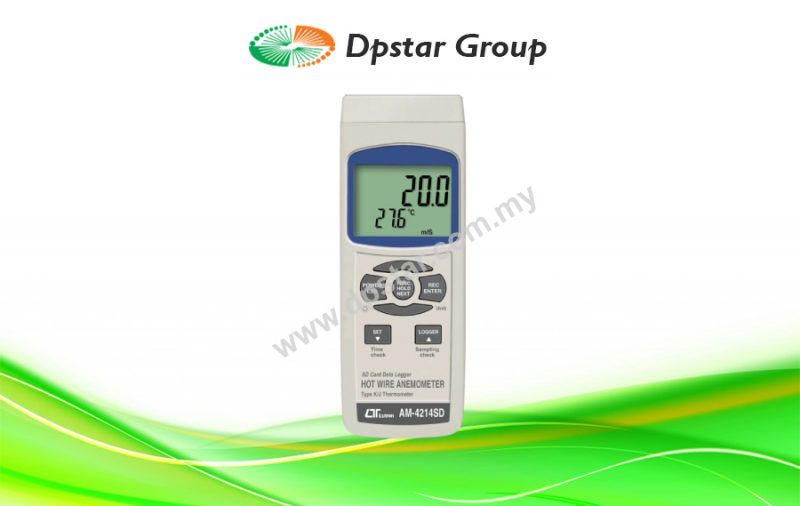 Hot Wire Anemometer + Type K/J Temperature - Lutron AM-4214SD