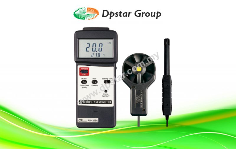 Humidity / Anemometer + Type K/J Temperature - Lutron AM-4205A