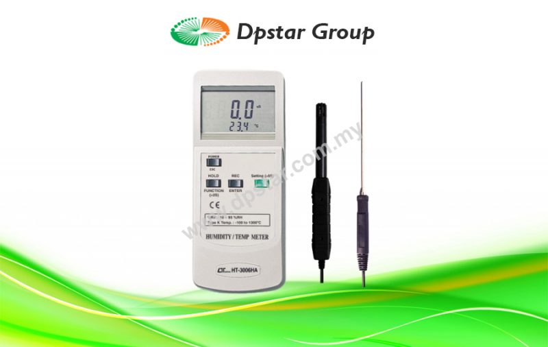 Humidity Meter + Type K Thermometer - Lutron HT-3006HA