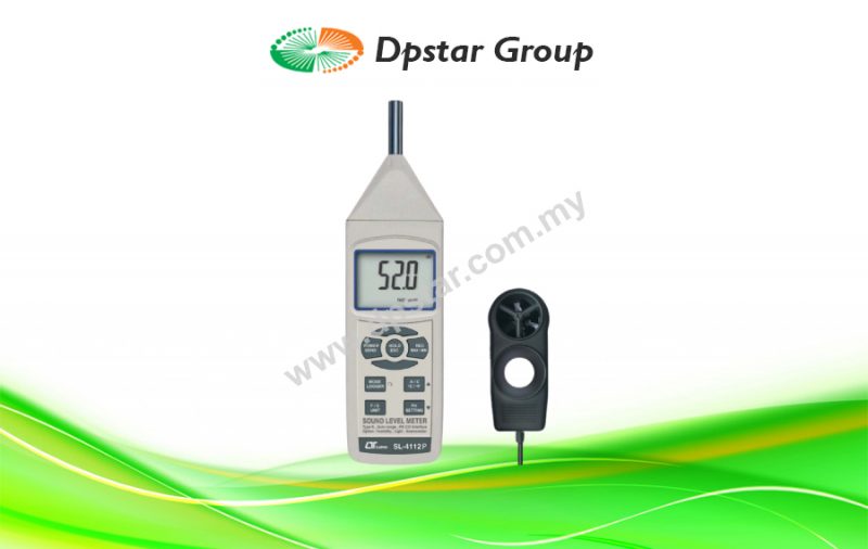 Sound Level Meter Auto Range + Type K/J Thermometer - Lutron SL-4112P (With EM-910P)
