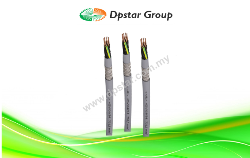 Flexible Signal Cable PVC Insulated With Inner Sheath, Cu Screen & External Oil Resistant PVC Sheath - H05VVC4V5-K