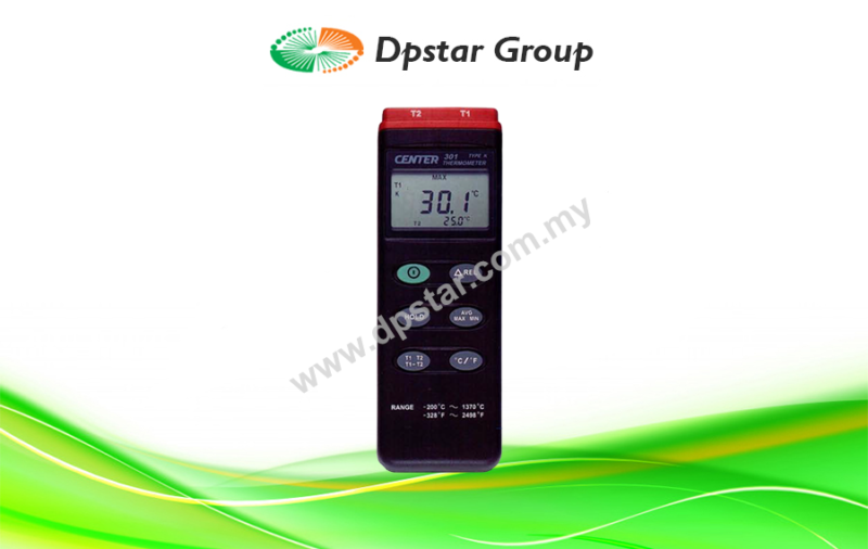 Dual Input K Type Thermometer – CENTER 301 Series