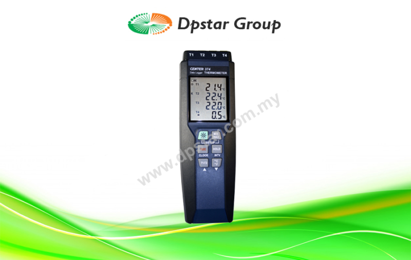 Four Channels Datalogger Thermometer – CENTER 374